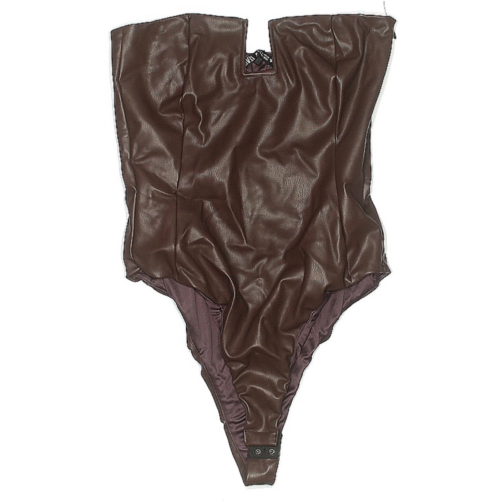 NWT Zara leather bodysuit